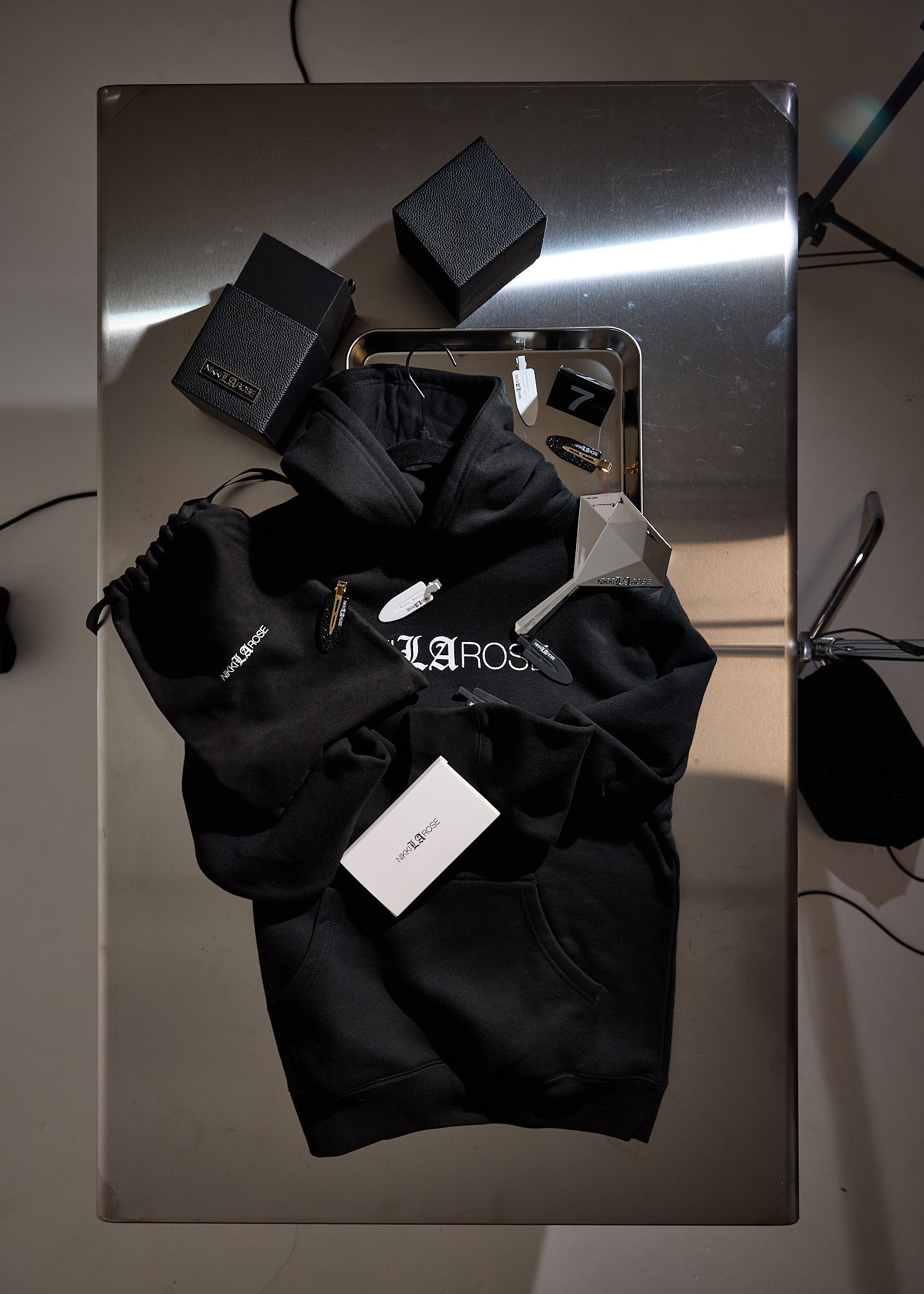 All In Bundle — Makeup Brush Holder, Mirror, Hair Clips & Hoodie Set by Nikki La Rose - Makeup By Nikki La Rose